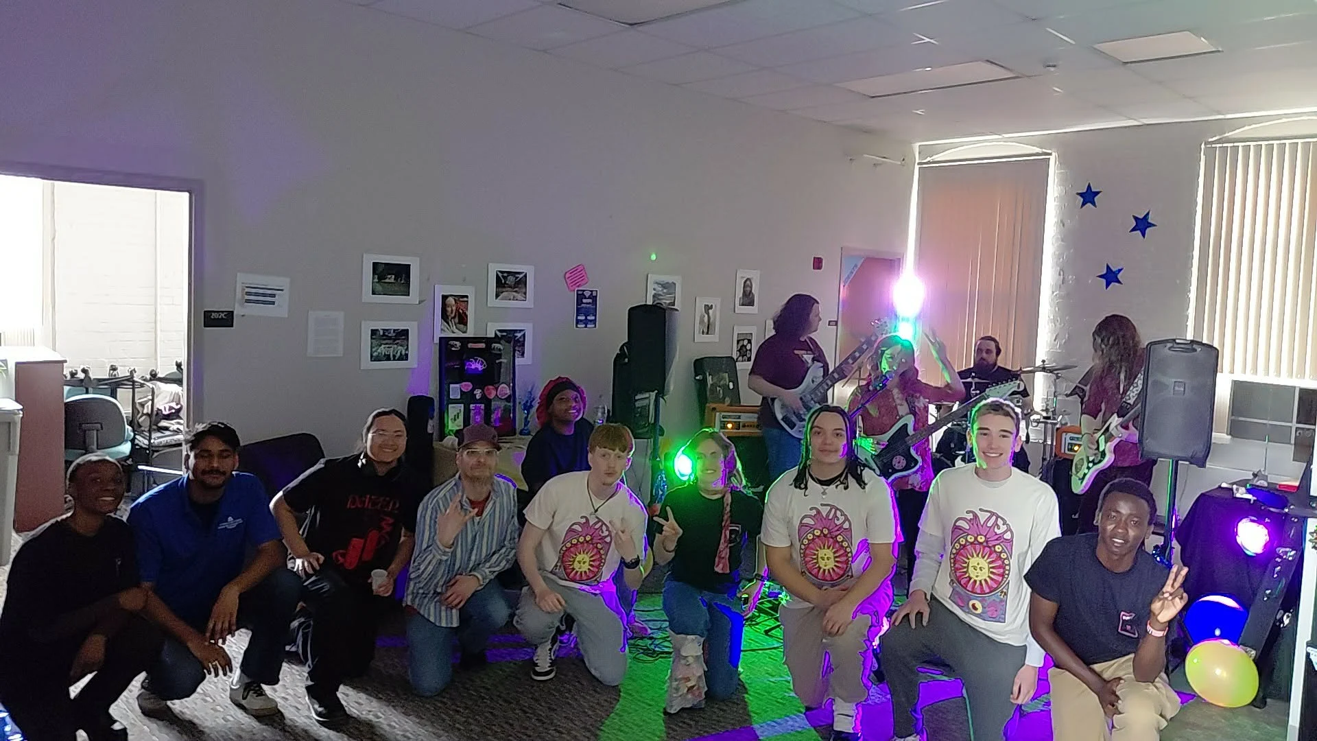 Band playing at a community college event