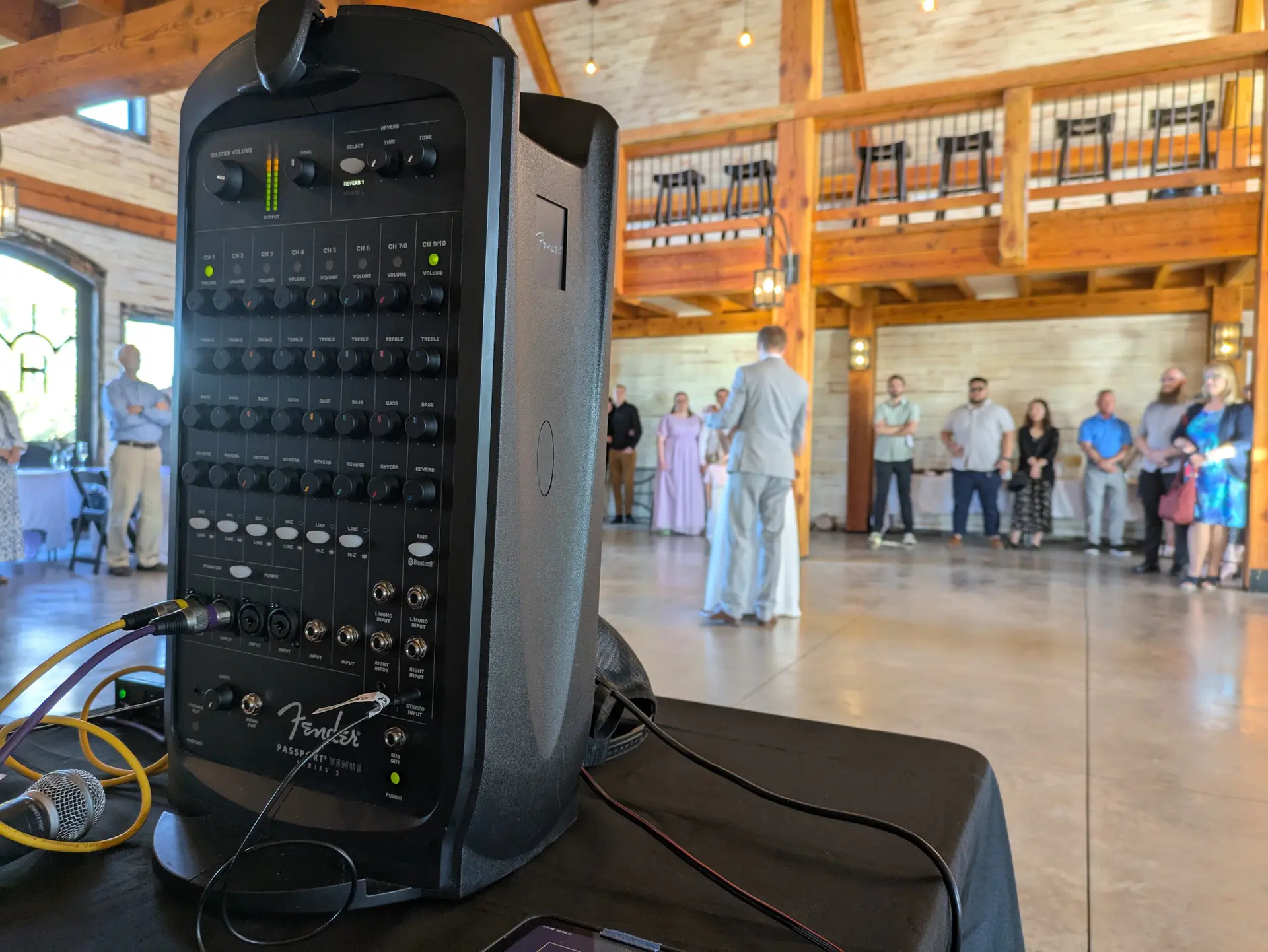 Wedding reception dance floor with clear sound
