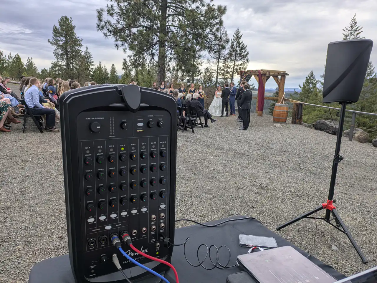 Wedding ceremony audio for vows and music