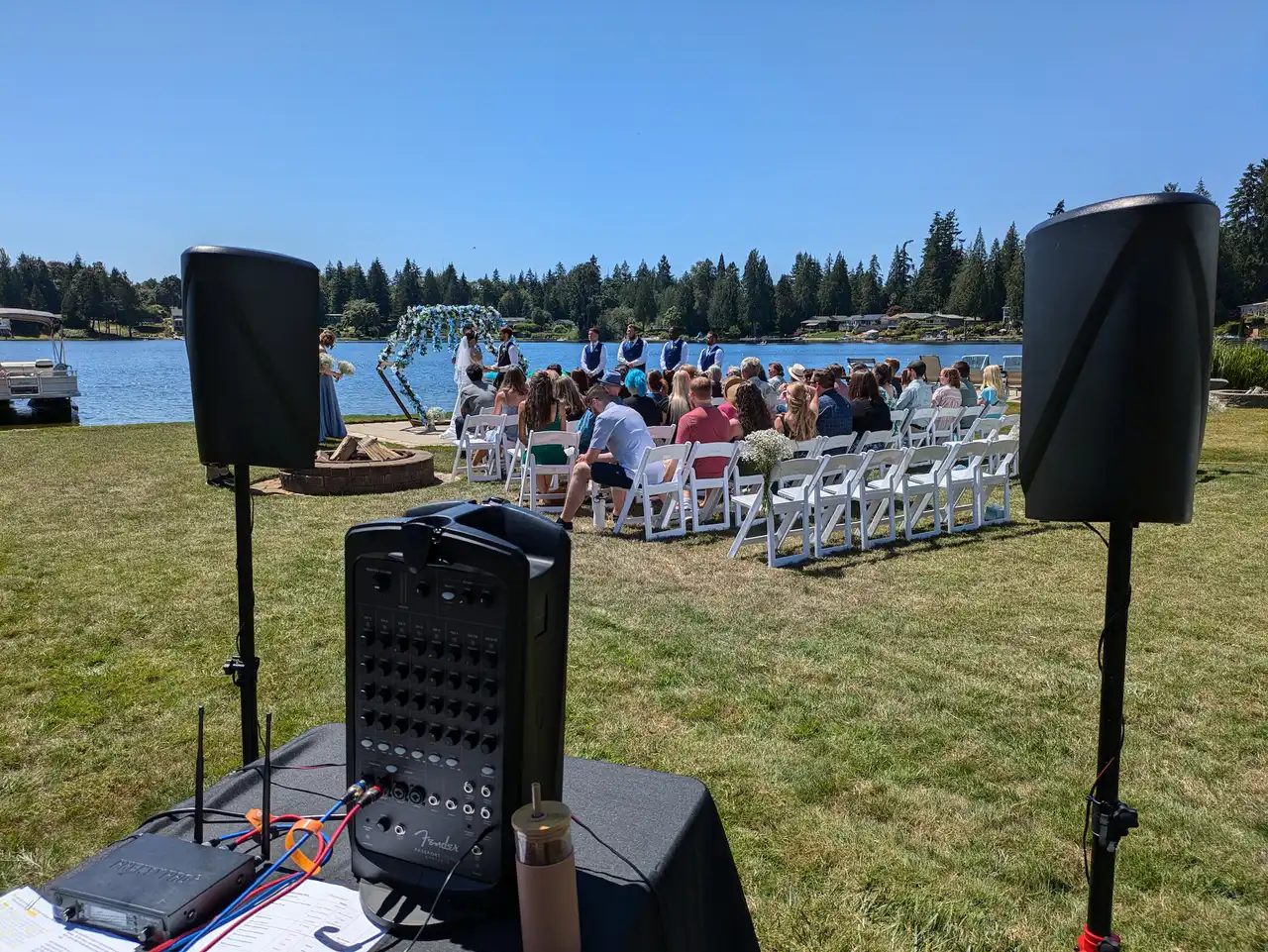Wedding reception with Palouse Sound rental gear